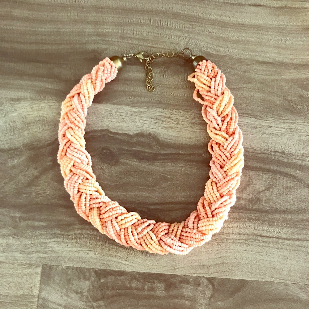 Peach Beaded Necklace